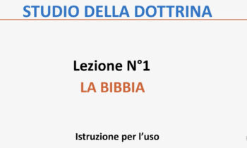 LEZIONE 1 – LA BIBBIA ISTRUZIONI PER L’USO